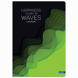 Knyga A5 96lap 70g lin WAVES