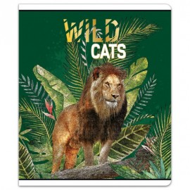 Sąsiuvinis WILD CATS  (platus) A5 48l 80g linija WI