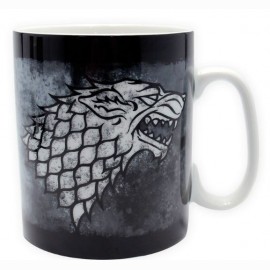 GAME OF THRONES - Puodelis + Raktų pakabukas + Ženkliukai Stark