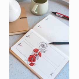 FRIDA KAHLO ECOFRIENDLY A5 Užrašų knygutė kietu viršeliu 