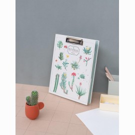 Botanical Cacti Atverčiamas pagrindas rašymui su spaustuku  A4