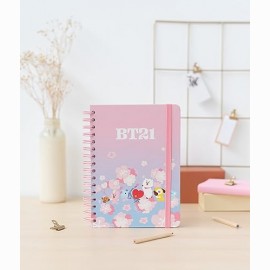 BT21 Cherry Blossom A5 užrašų knygutė