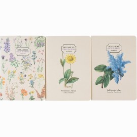 Kokonote Botanical Wild Flowers  A6 Užrašų knygutės 3 vnt