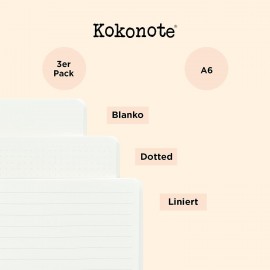Kokonote Botanical Cacti A6 Užrašų knygutės 3 vnt