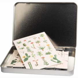 Kokonote Botanical Cacti 100 Detalių dėlionė metalinėje dėžutėje 