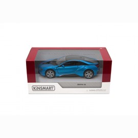 KiNSMART automobilis, BMW i8, mėlynas