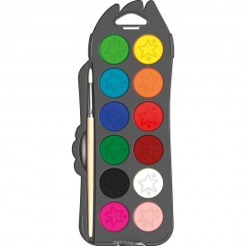 Akvareliniai dažai Maped ColorPeps 12 kubelių+teptukas plastikinė dėžutė