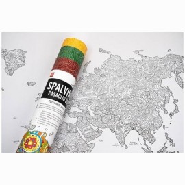 Terapinis spalvinamas žemėlapis lietuvių kalba