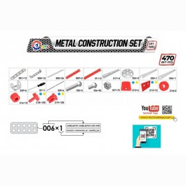 TECHNOK metalinis konstruktorius 470 detalių