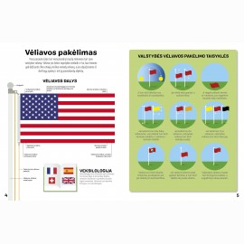 Pasaulio šalių vėliavos. Lipdukų knyga