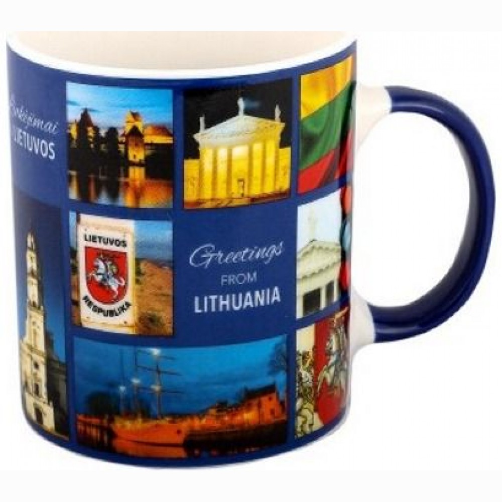 Puodelis porcelianinis Greetings from Lithuania 340 ml