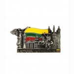 Magnetas Lietuva  Vilnius 70 x 37 mm, pagamintas iš metalo.