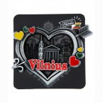 Magnetas Vilnius su širdute 70 x 50 mm