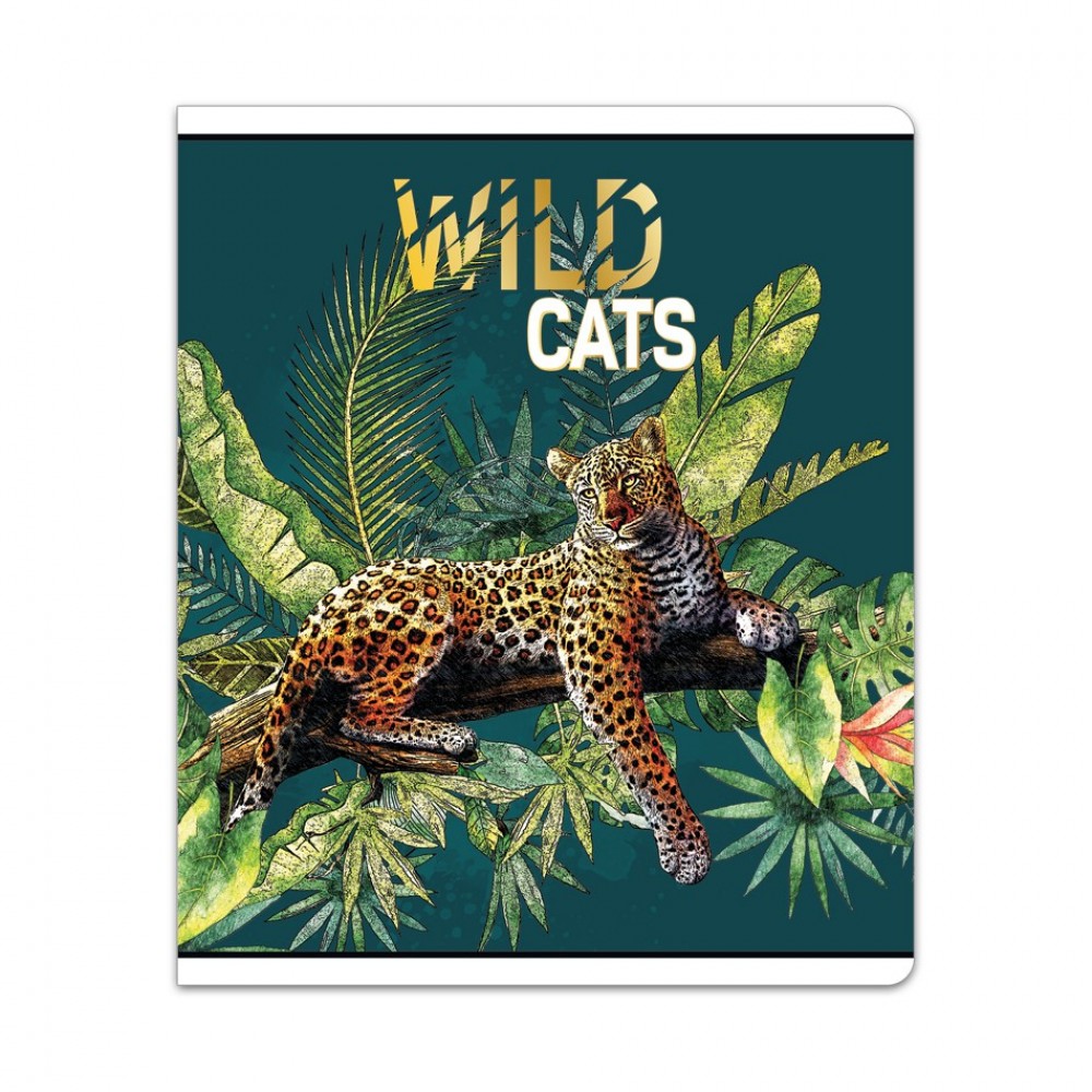 Sąsiuvinis WILD CATS  (platus) A5 48l 80g linija WI