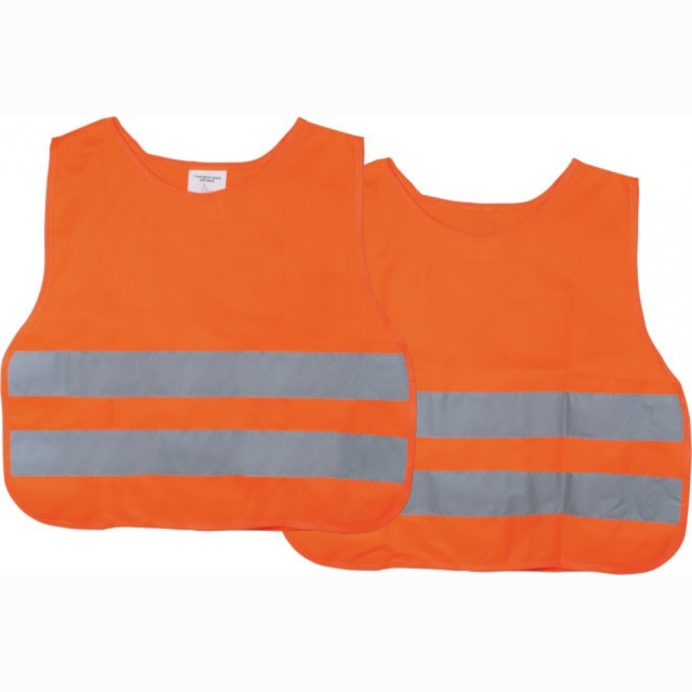 Liemenė su atšvaitais vaikams oranžinė sp. (4-12m.) užmaunama LEM0244