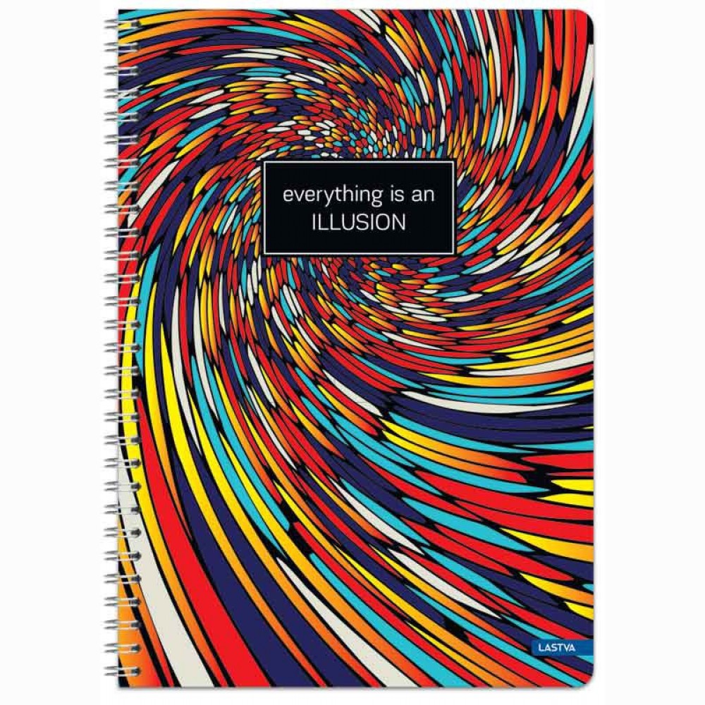 Sąsiuvinis su spirale A4 100lap 70g lin ILLUSION