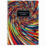 Sąsiuvinis su spirale A4 100lap 70g lin ILLUSION