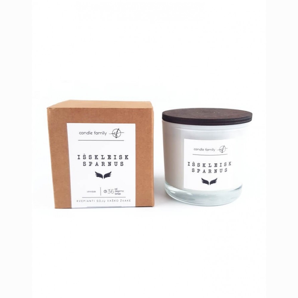 Sojų vaško žvakė Candle Family „Išskleisk sparnus“