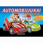 Automobiliukai. Spalvinimo knygelė su lipdukais