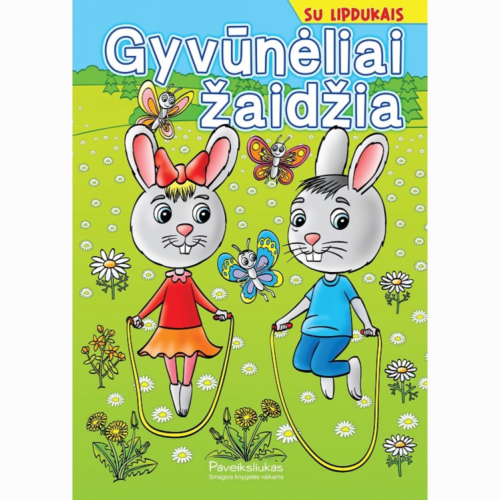 Gyvūnėliai žaidžia. Spalvinimo knygelė