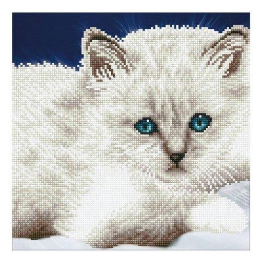 Deimantinė mozaika WHITE CAT 32x40