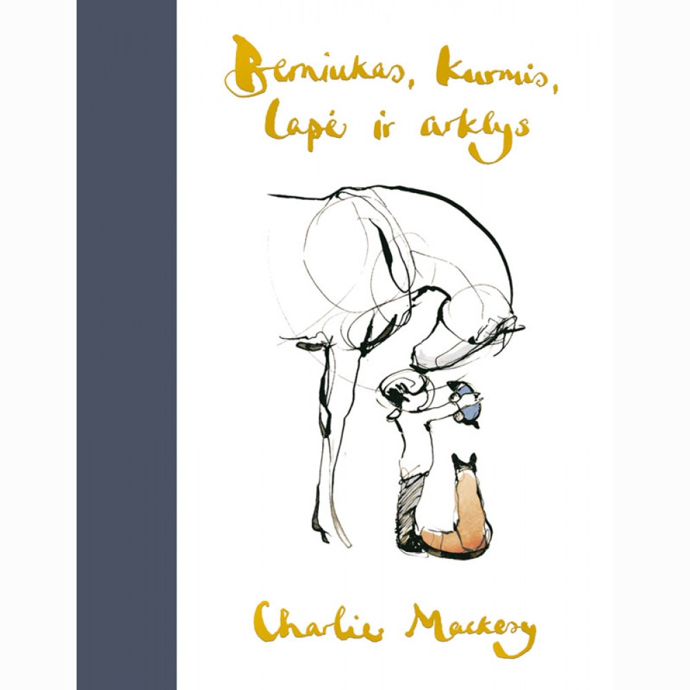 Berniukas, kurmis, lapė ir arklys