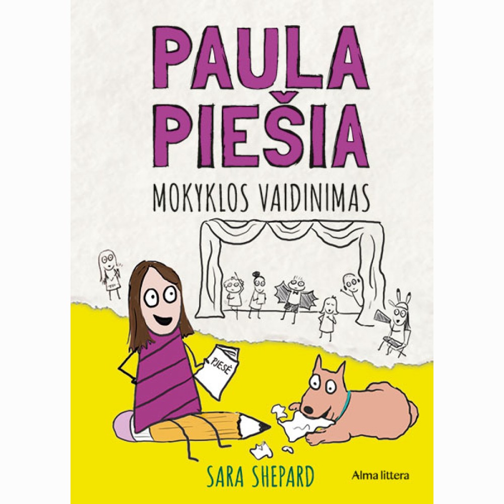 Paula piešia. Mokyklos vaidinimas