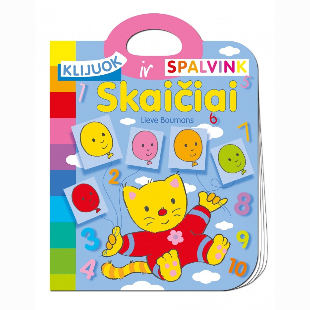 Klijuok ir spalvink. Skaičiai