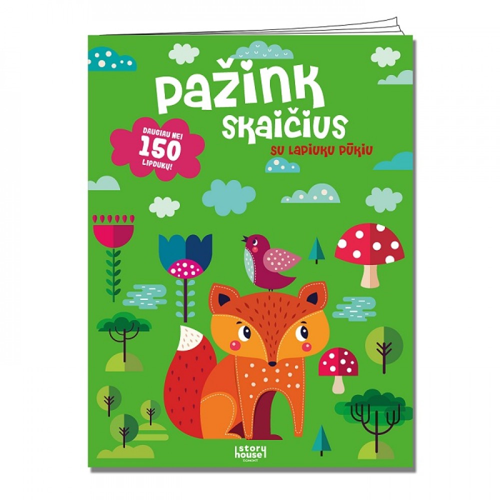 Pažink skaičius su lapiuku Pūkiu