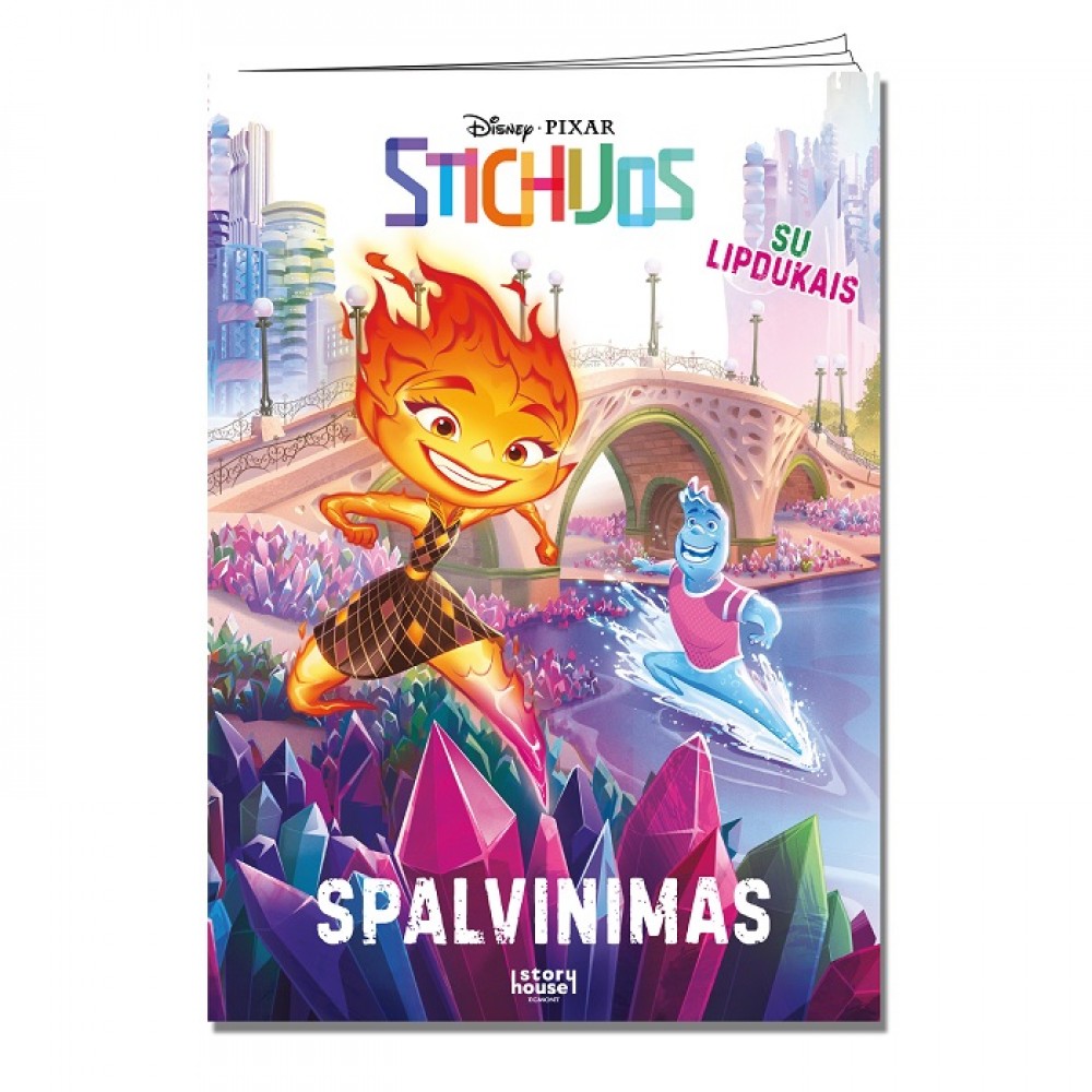 Stichijos. Spalvinimas su lipdukais