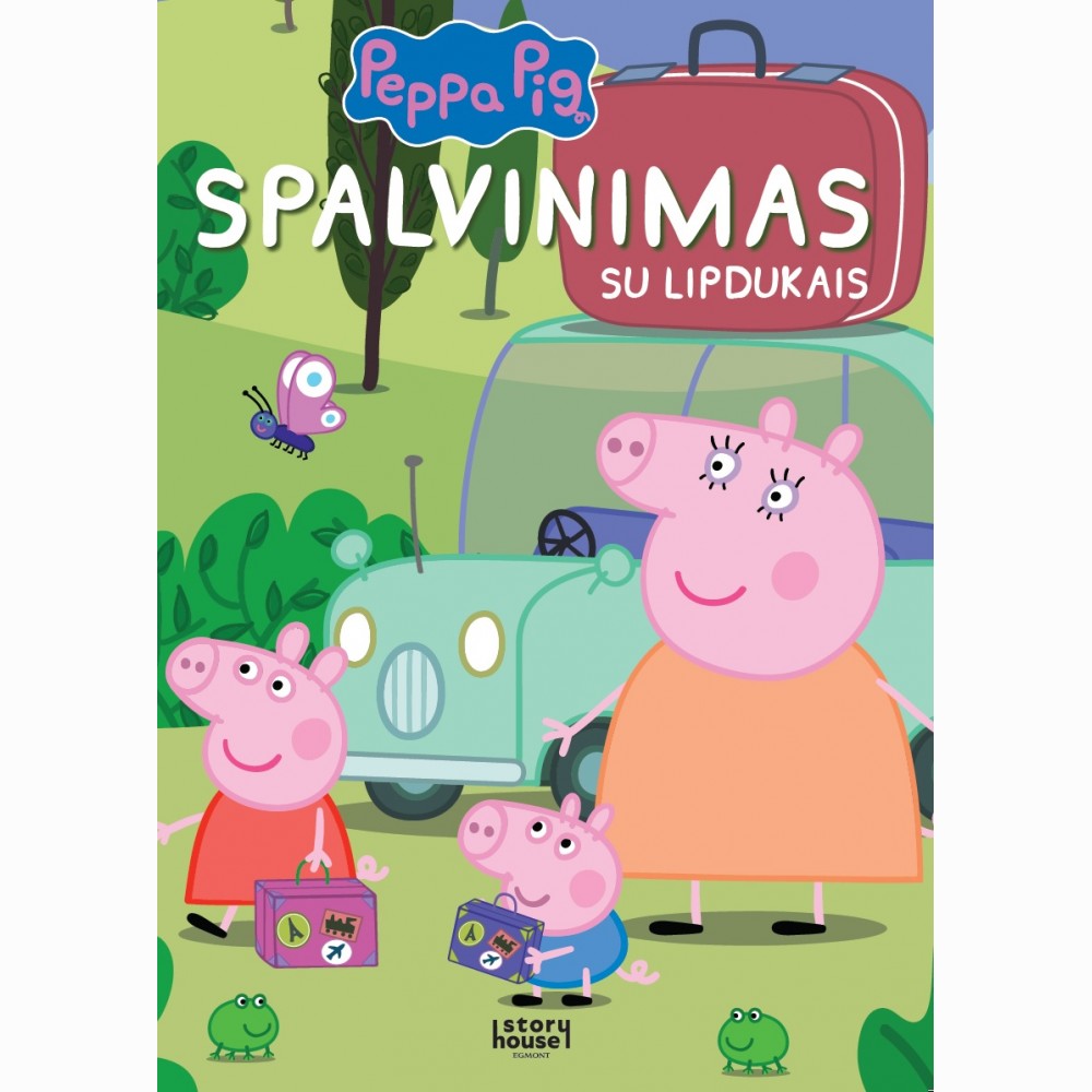 Peppa Pig Spalvinimas su lipdukais