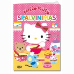 Hello Kitty. Spalvinimas su lipdukais