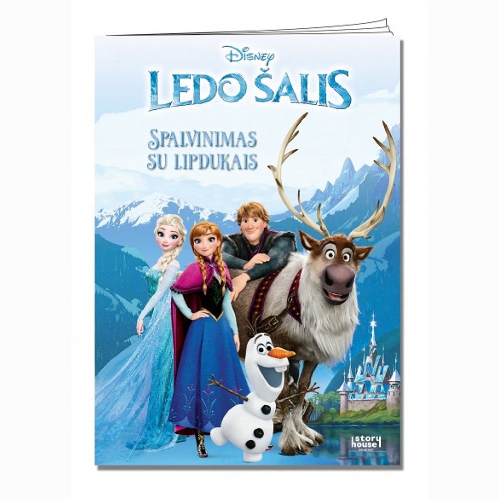 Ledo šalis. Spalvinimas su lipdukais