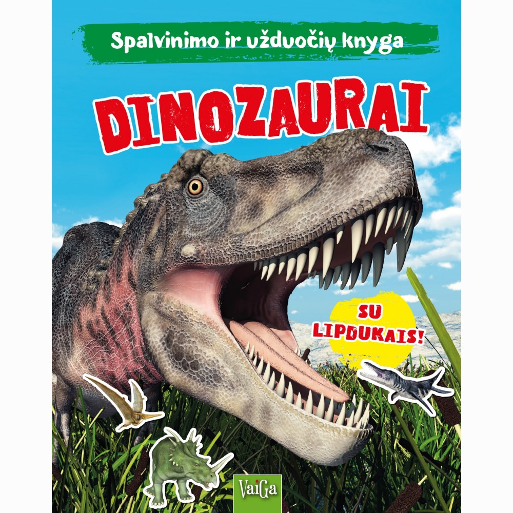 Spalvinimo ir užduočių knyga. Dinozaurai.