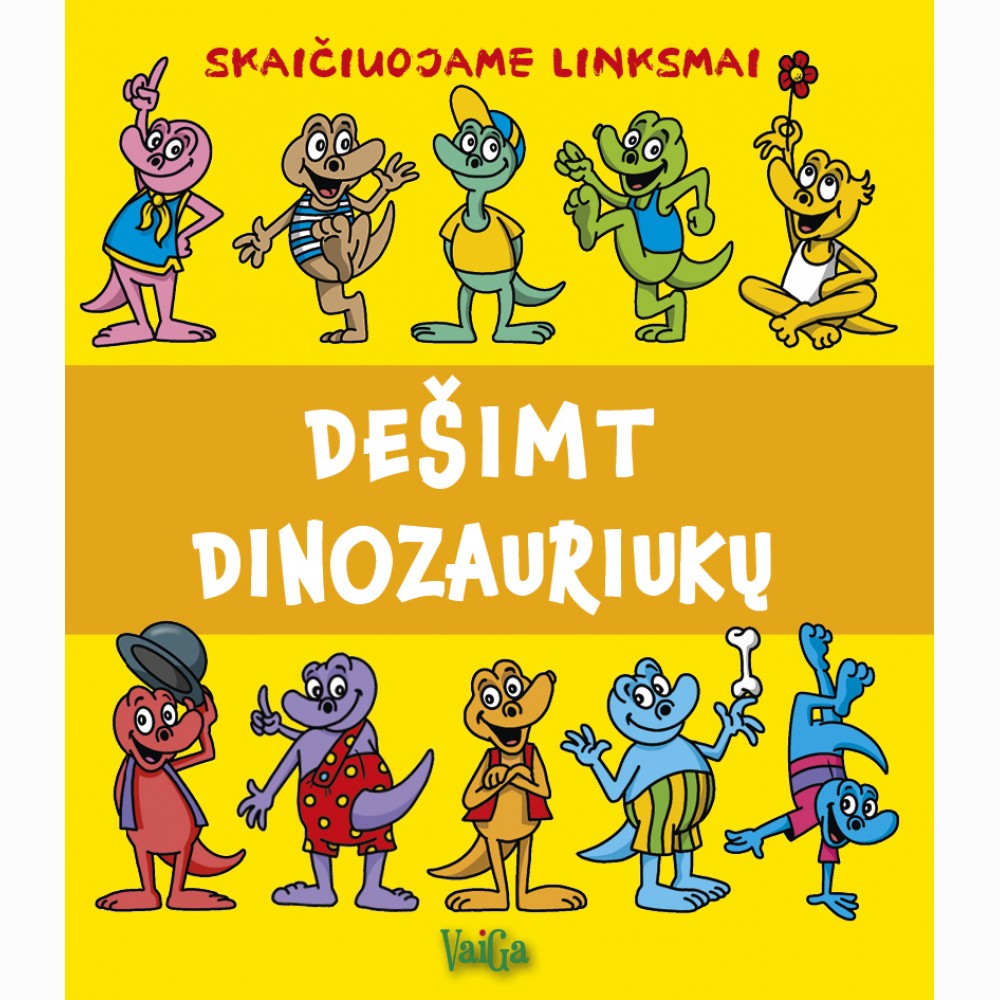 Dešimt dinozauriukų: skaičiuojame linksmai