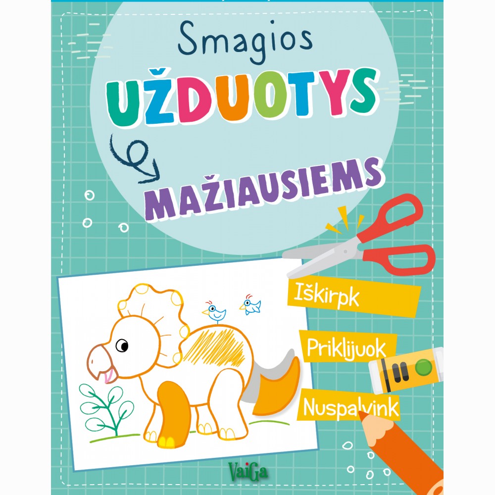 Smagios užduotys mažiausiems. Dinozauras