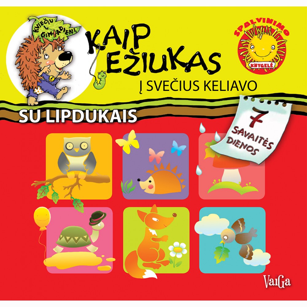 Kaip ežiukas į svečius keliavo. Su lipdukais