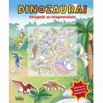 Dinozaurai. Knygelė su magnetukais