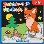Žvėreliai naktį. Spalvinimas su vandeniu