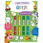 Linksmybės ūkyje. Su flomasteriais ir antspaudais