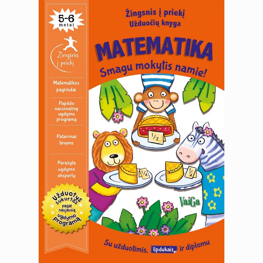 Žingsnis į priekį. Matematika. Smagu mokytis namie (5–6 metai)