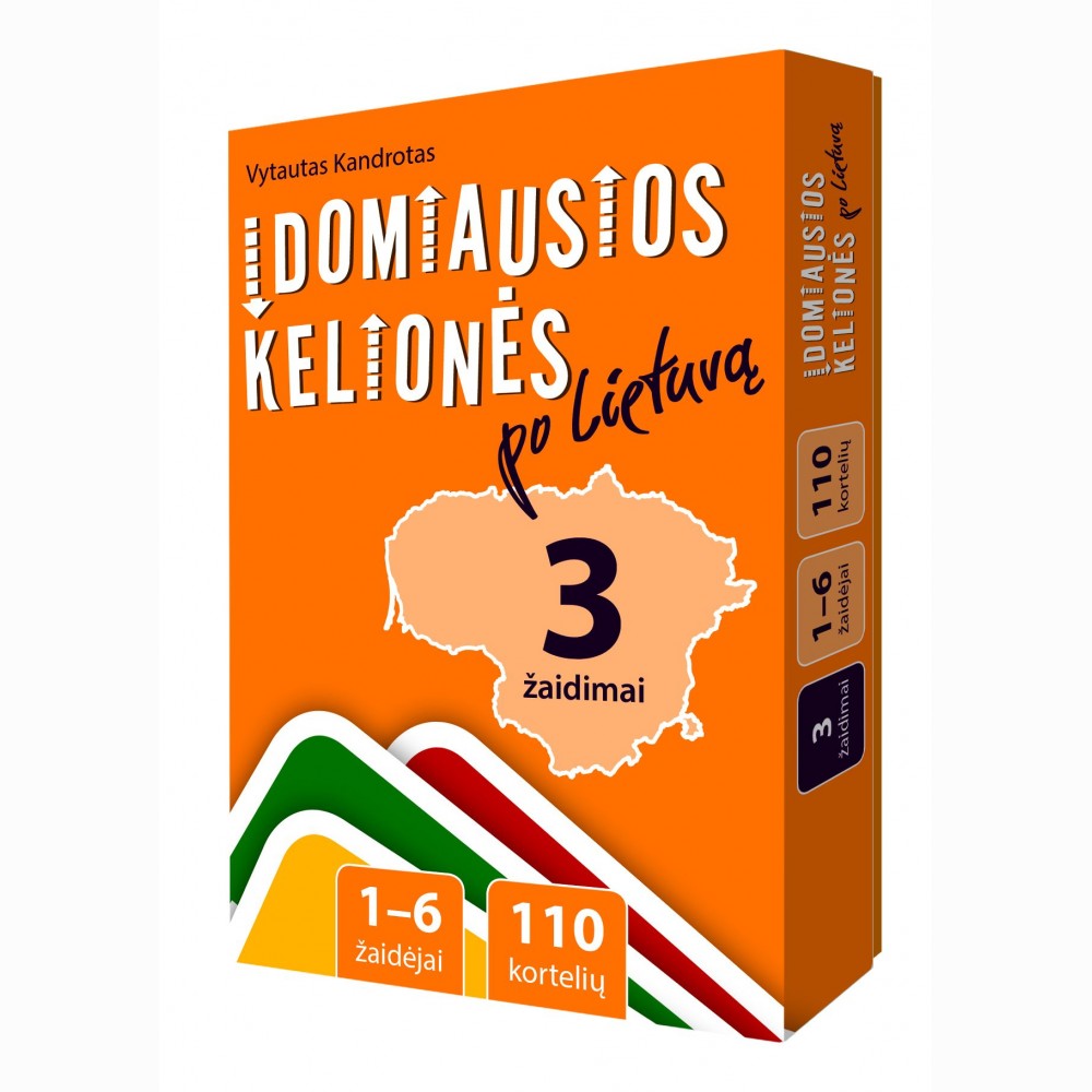 Kortelių žaidimas „Įdomiausios kelionės po Lietuvą“