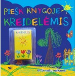 Piešk knygoje kreidelėmis + 5 kreidelės. 4-5 metų vaikams