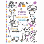 Pažink spalvas.Įvairūs gyvūnai.Užduotėlės 3-4 metų vaikams