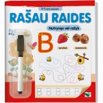 Rašau raides. 4-5 m. vaikams. Nutrynęs vėl rašyk. Su flomasteriu