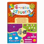 6-mečių užduotys. Garsai ir raidės, skaičiai ir skaitmenys, loginis mąstymas, rankos lavinimas
