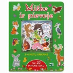 Miške ir pievoje. Su 20 magnetukų. 3-4 metų vaikams