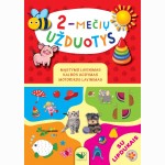 2-mečių užduotys. Su lipdukais. Mąstymo lavinimas, kalbos ugdymas, motorikos lavinimas