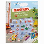 MAŠINOS. Užduočių knygelė su 50 iškilių lipdukų
