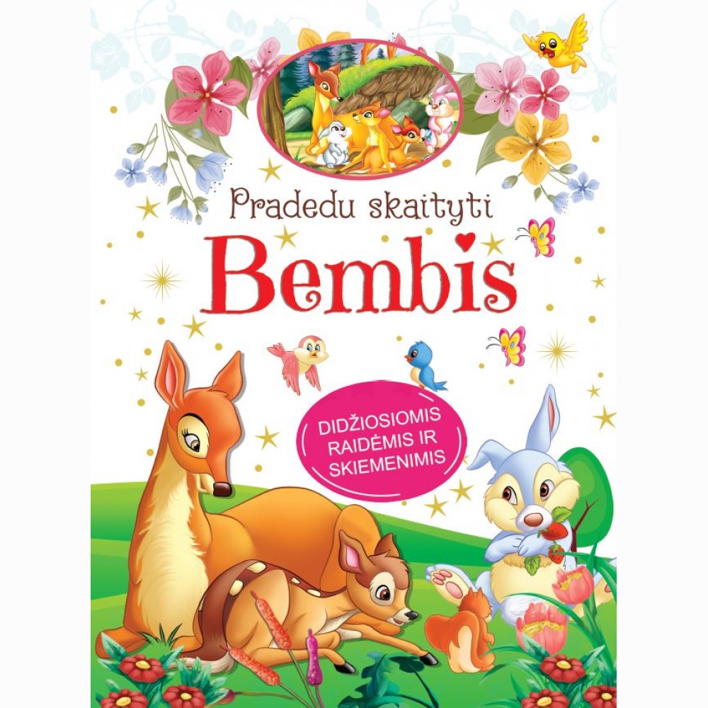 Pradedu skaityti. Bembis. Didžiosiomis raidėmis ir skiemenimis